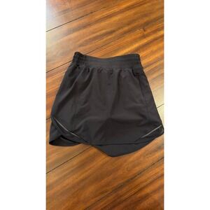 Lululemon Black Athletic Skort with Mesh Trim and Built-in Shorts Size 4